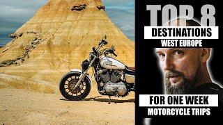 Top 8 best motorcycle destinations for one week long trip in Western Europe