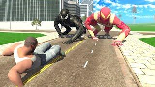 BLACK VS RED SPIDER MAN IN INDIAN BIKE DRIVING 3D - Indian Bikes Driving Game