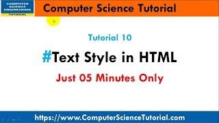 Text Style in HTML