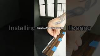 Installing wood flooring  #miniature #dollhouse #diy
