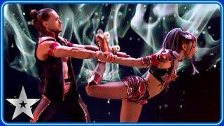 Duo Stardust dangle BRUNO over SWORDS and FLAMES | Semi-Finals | BGT 2024