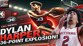 Dylan Harper's 36-Point Game Highlights | NBA Draft Prospect | Rutgers vs Notre Dame | NBA Blaster