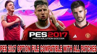 PES 2017 NEW OPTION FILE 2023-2024