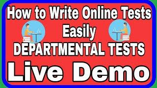 DEPARTMENTAL TESTS ONLINE EXAM DEMO