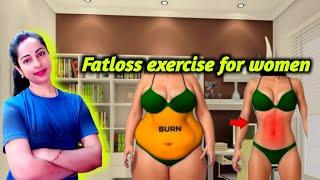 Belly, hips & thighs fatloss exercises at home// fatloss exercise for women