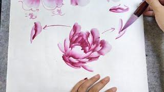 初學者中國畫課程_第十課_零基礎入門學畫牡丹_Lesson 10_Peony Painting for Beginners_有字幕 (With subtitles)