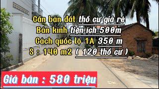 ( Đã bán )Cần bán đất thổ cư giá rẻ , KKT Vân phong. Vạn Lương , Diện tích 140 m2 ( 120 thổ cư )