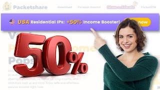 Get 50% Income Boost with Packetshare in the USA | #packetshare #passiveincome #earnmoneyonline