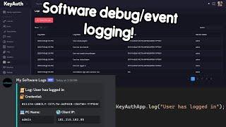 Software debug/event logging with KeyAuth C#, C++, Python