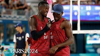 Qatar overpowers United States to reach beach volleyball semifinals | Paris Olympics | NBC Sports