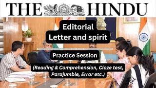 30 Dec |The  Hindu Editorial Practice Exercise | Letter And Spirit