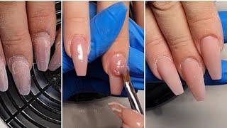 How to rebalance gel nails. Nail infill step by step for beginners. Real time nails backfilling.