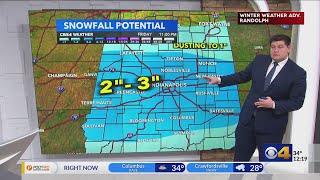 Tracking the snow: CBS4 Indy's noon weather report