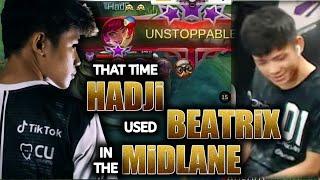 That time Hadji used Beatrix in the Midlane...