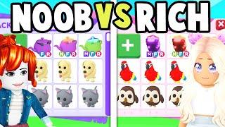 Noob VS Rich 24 Hour Trade Challenge in Adopt Me!