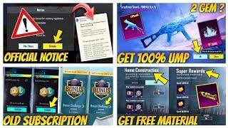 BIG NOTICE | 100% UMP Glacier Upgradable Gun Guide |Get Free Material |Bonus Challenge Release Date