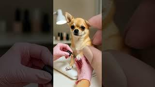 Diva Puppy Gets Her Nails Done 