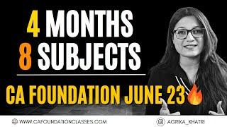 How to manage all subjects of CA Foundation for June 23 exams |CA Foundation Classes | Agrika Khatri