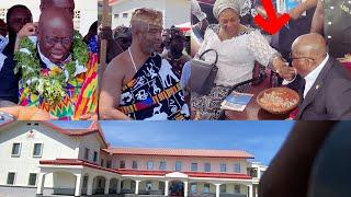 Prez. Akuffo Addo & Wife Eats Kenkey In Public as He Commissions James Town Fishing Harbor