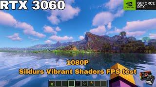 Minecraft 1.21 RTX 3060 Sildurs vibrant shaders FPS test 1080P