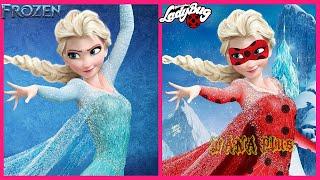  FROZEN 2 and 1  Characters as  Miraculous Ladybug @WANAPlus