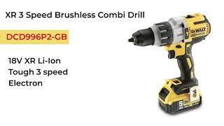 Dewalt DCD996P2-GB 18V Cordless XR 3 Speed Brushless Combi Drill