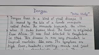 Write a paragraph about Dengue fever #dengue #dengueawareness #denguefeversymptoms #denguevirus