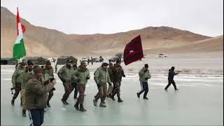 BRO participated in The highest Frozen Lake Half Marathon at Pangong Lake in Ladakh.