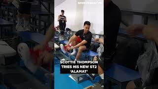 Scottie Thompson tries his new World Balance ST2 'Alamat'