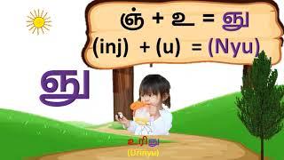 Learn Nya Nyaa Varisai Tamil Alphabets & Pics|ஞ ஞா ஞி ஞீ ஞு ஞூ Uirmei EluthukalTiny Brainy Kids TV