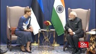 PM Modi meets President Kersti Kaljulaid of Estonia