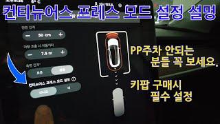 테슬라 차량 호출 설정/컨티뉴어스 프레스 모드 설정/PP주차 안되시는분 보세요/키팝구매자필수설정/TESLA/테슬라모델Y/해제권장/차량호출방법설명