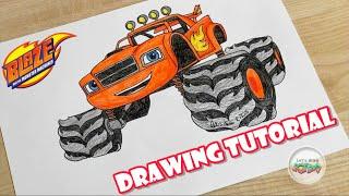 Blaze and the Monster Machines drawing BLAZE / Как нарисовать Вспыш и чудо-машинки