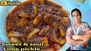 A must have in every home. Sweet and sour lime pickle. #limepickle #howtomakepickle #homemade