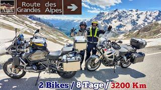 Route des Grandes Alpes. 2 Bikes, 8 Tage, 3200 Km.