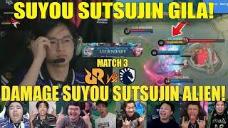 SUYOU SUTSUJIN GILA! Reaction Streamer RRQ VS LIQUID ID GAME 3 MPL SEASON 14