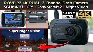 NEW Rove R2-4K Dual Car Dashcam | WiFi | GPS | Super Night Vision | Sony Starvis 2 Image Sensor