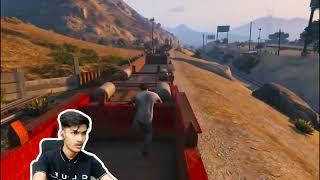 WHEN WE RIDE A TRAIN IN GTA V & SMASH UP CARS 