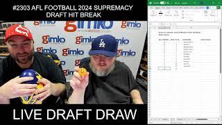 #2303 AFL Select Football 2024 Supremacy Box Draft Hit - Live Card Break (20/09/2024)