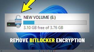 Remove BitLocker Encryption in Windows 11 | How To Disable & Turn Off bitlocker encryption 