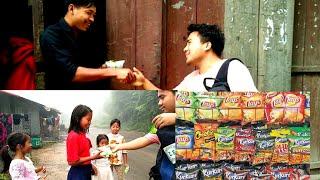 Giving snacks to random people | 1k special give away | Lungnim xyz