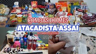 COMPRAS DO MÊS NO ATACADISTA ASSAÍ - Valor item por item e total 