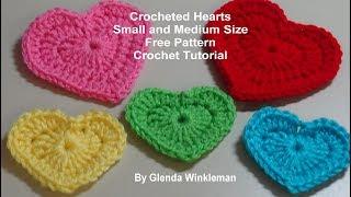 Crochet Hearts- Crochet Tutorial - Free Pattern