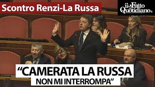 Renzi sbotta contro La Russa: "Camerata, non mi interrompa". "Non accetto lezioni da lei"