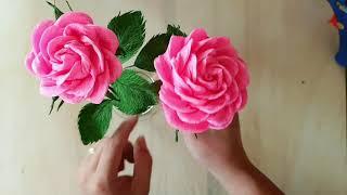 Easy Twisted Crepe Paper Rose Tutorial  Senangnya!