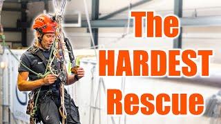 Breaking into a tight line NO EXTRA GEAR - Is this hardest Level 3 rope rescue?