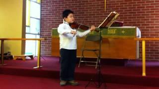 Eric Gao plays Gavotte in G minor , J.S Bach