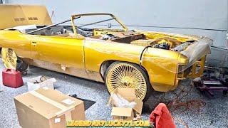 Presidential Chevy Build in Motion and Checking on 95Prezi's Donk at BlueMagicBuilt