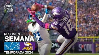 Detroit Lions vs. Minnesota Vikings | Resumen en español | NFL Semana 7 - Highlights 2024