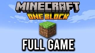Minecraft One Block - FULL GAME Walkthrough - No commentary